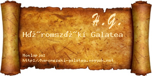 Háromszéki Galatea névjegykártya